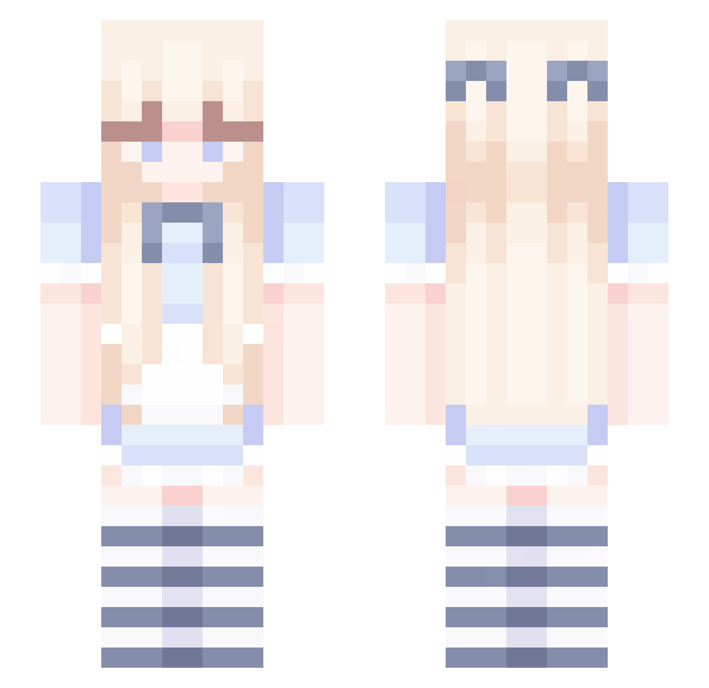 BelowZero41 Minecraft skin, front and back view