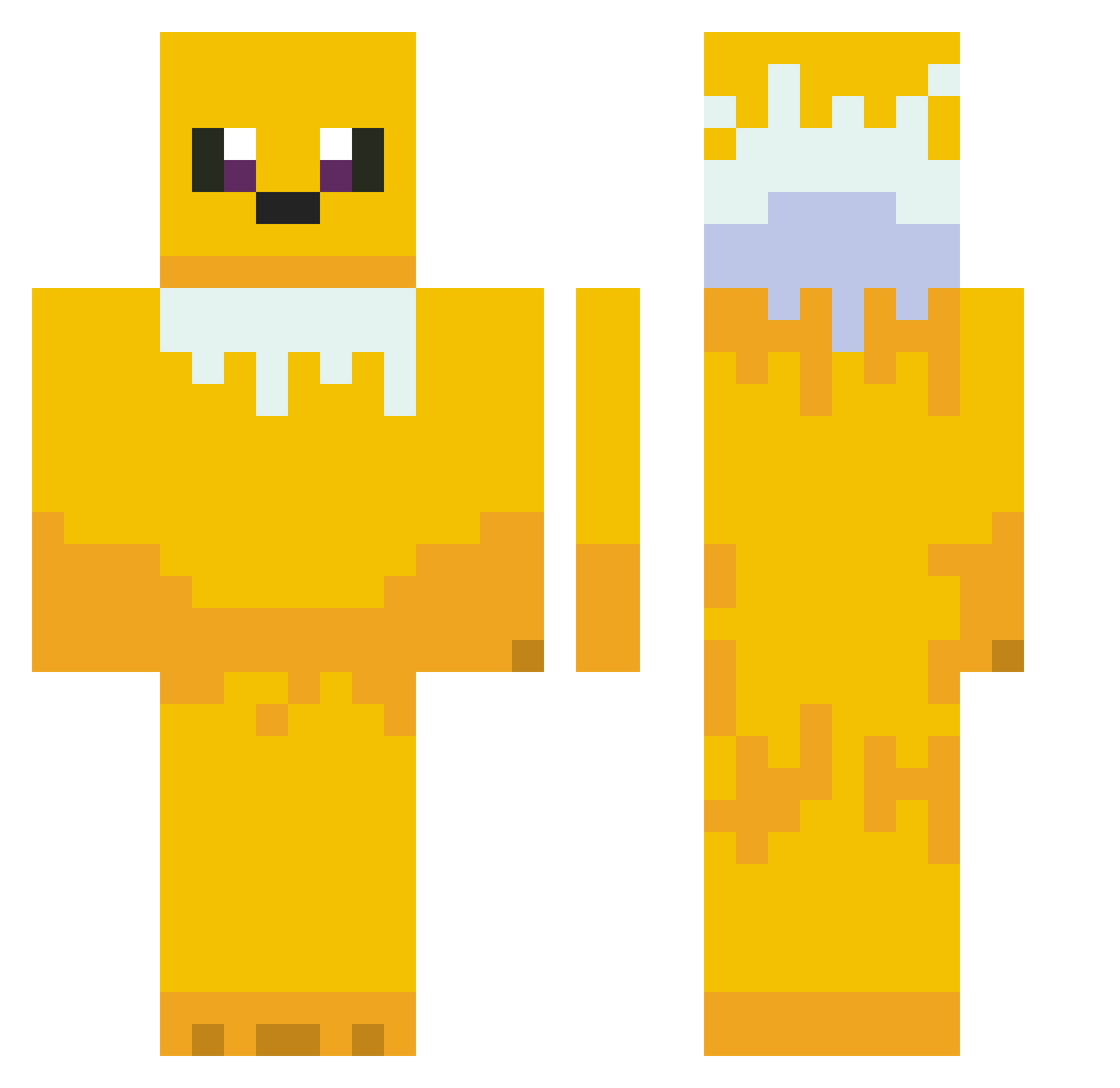 NOODLE8260 Minecraft skin, front and back view
