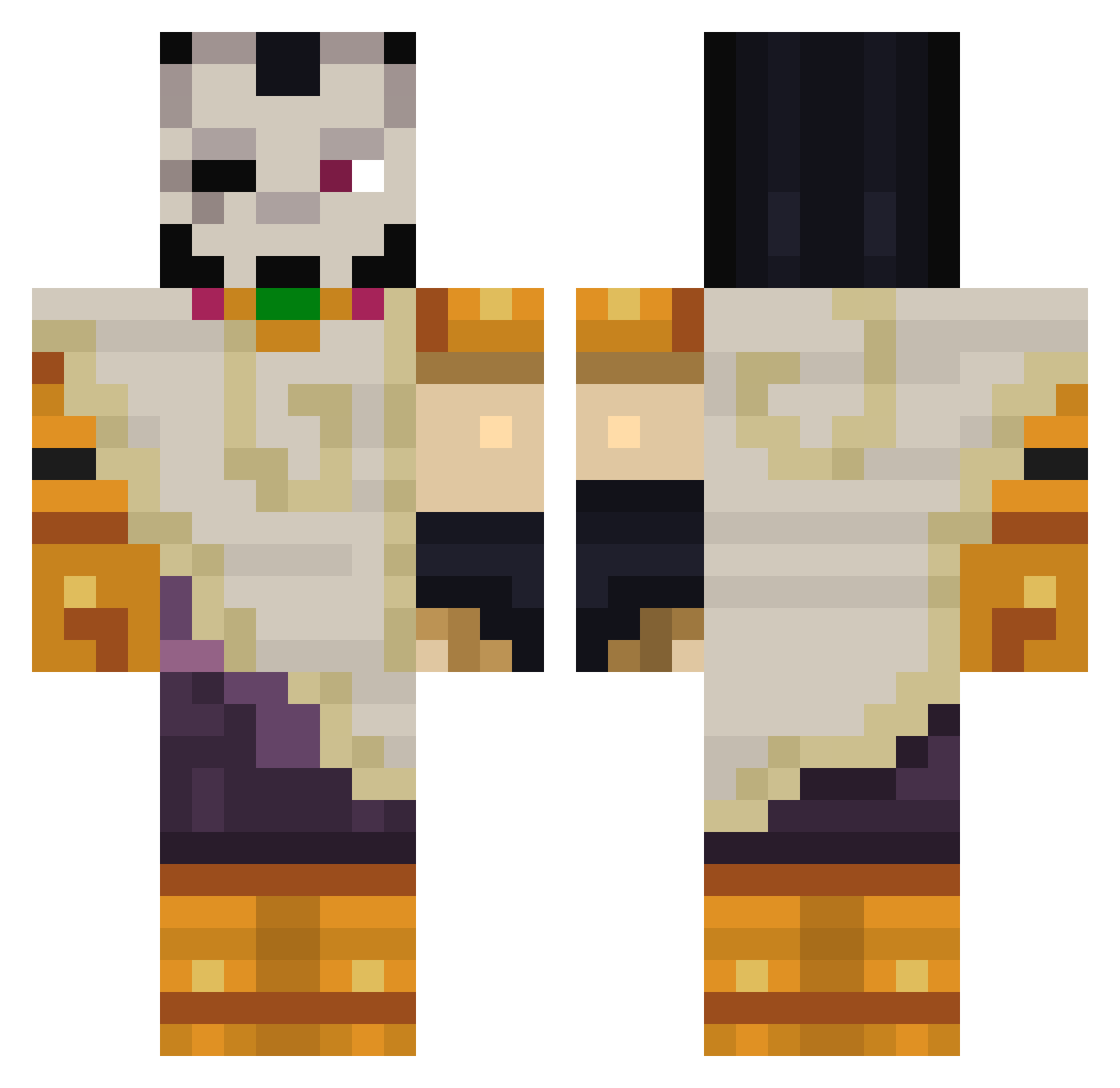 _Sernik Minecraft skin, front and back view