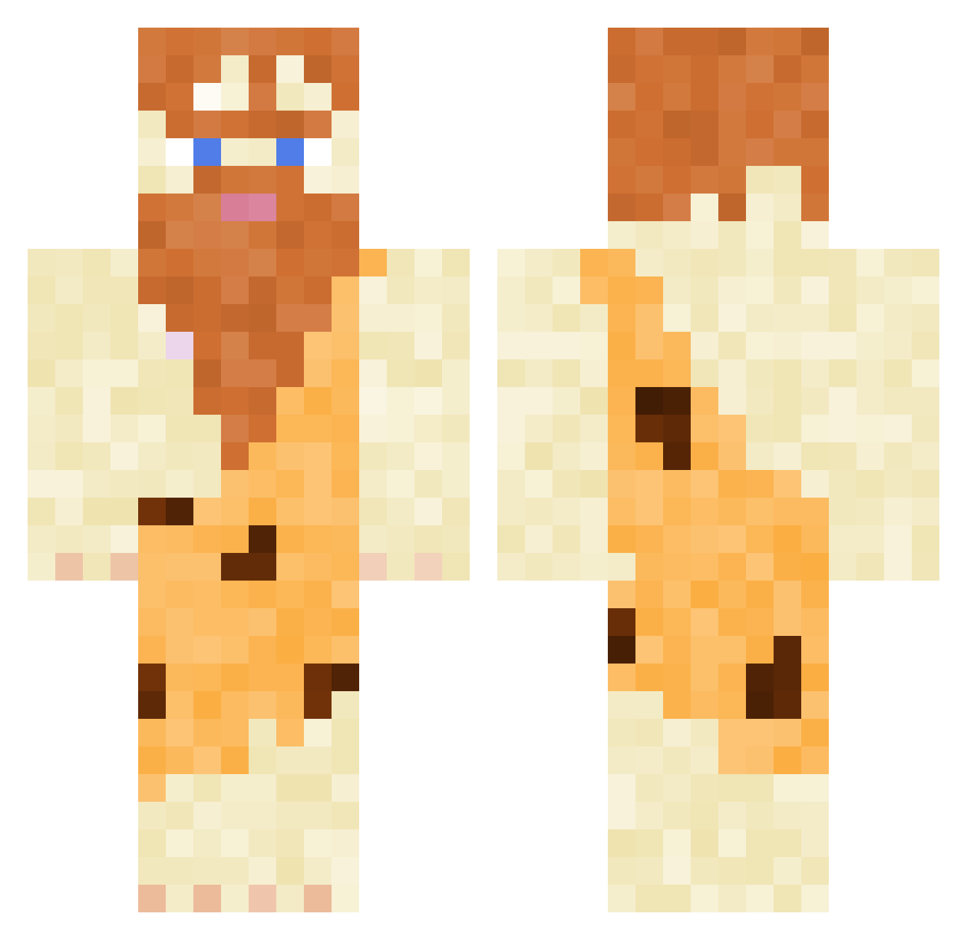 Manifolder Minecraft skin, front and back view