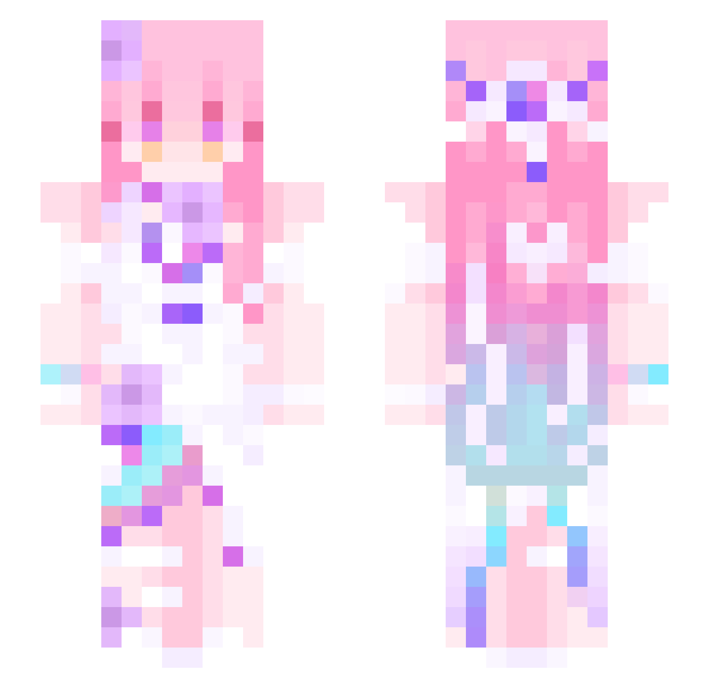 SigmaCooker Minecraft skin, front and back view