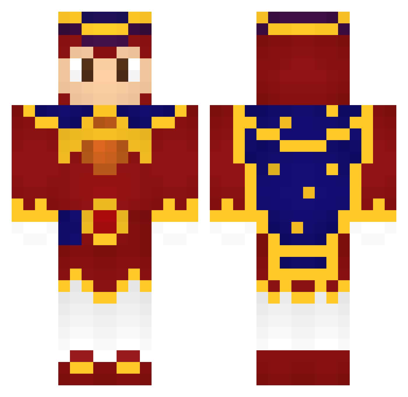 T0nes Minecraft skin, front and back view