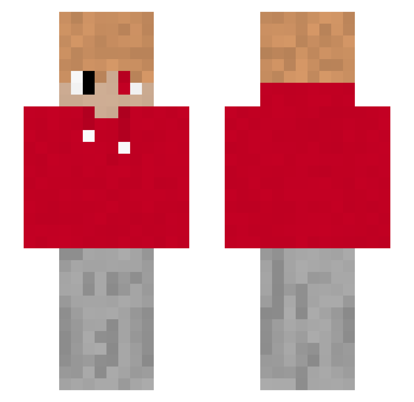 Ny_R4X Minecraft skin, front and back view