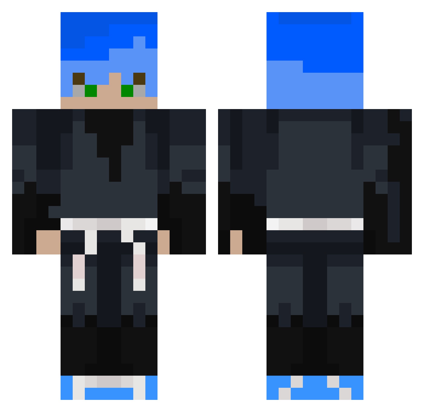 Shamuraii_gaming Minecraft skin, front and back view
