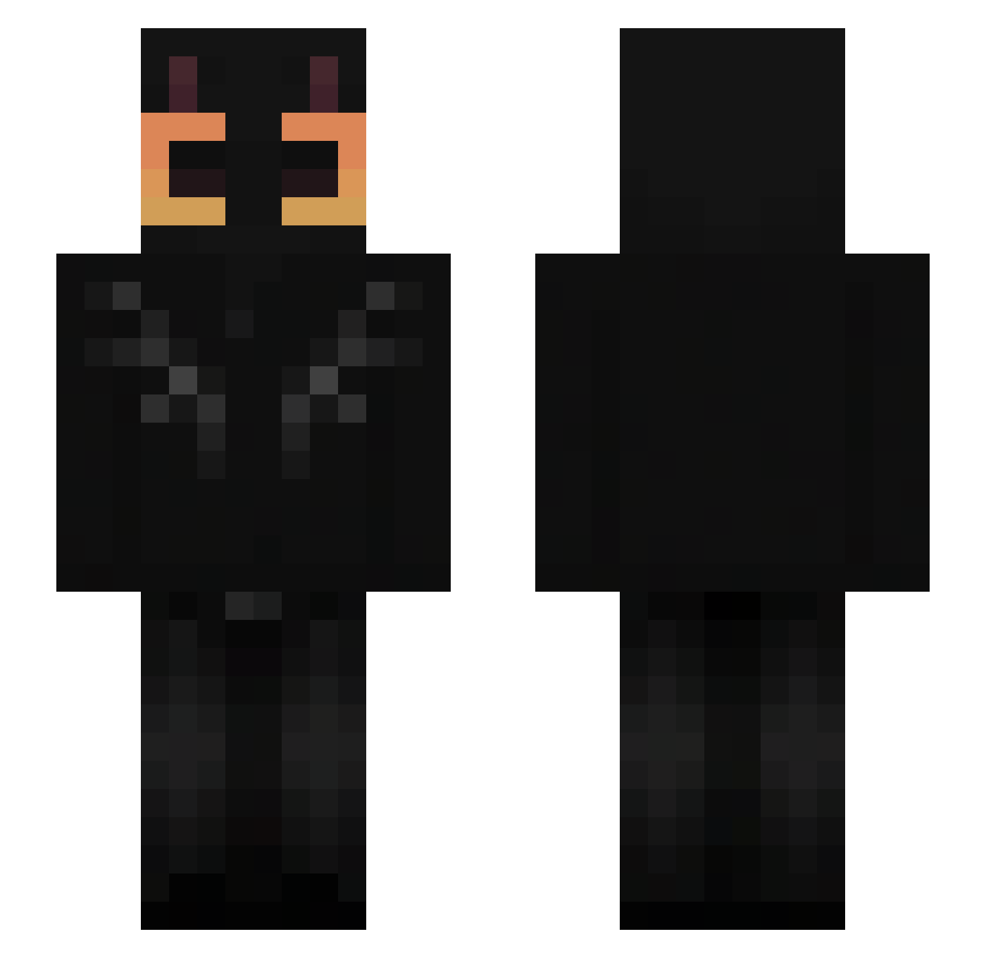 booyam Minecraft skin, front and back view
