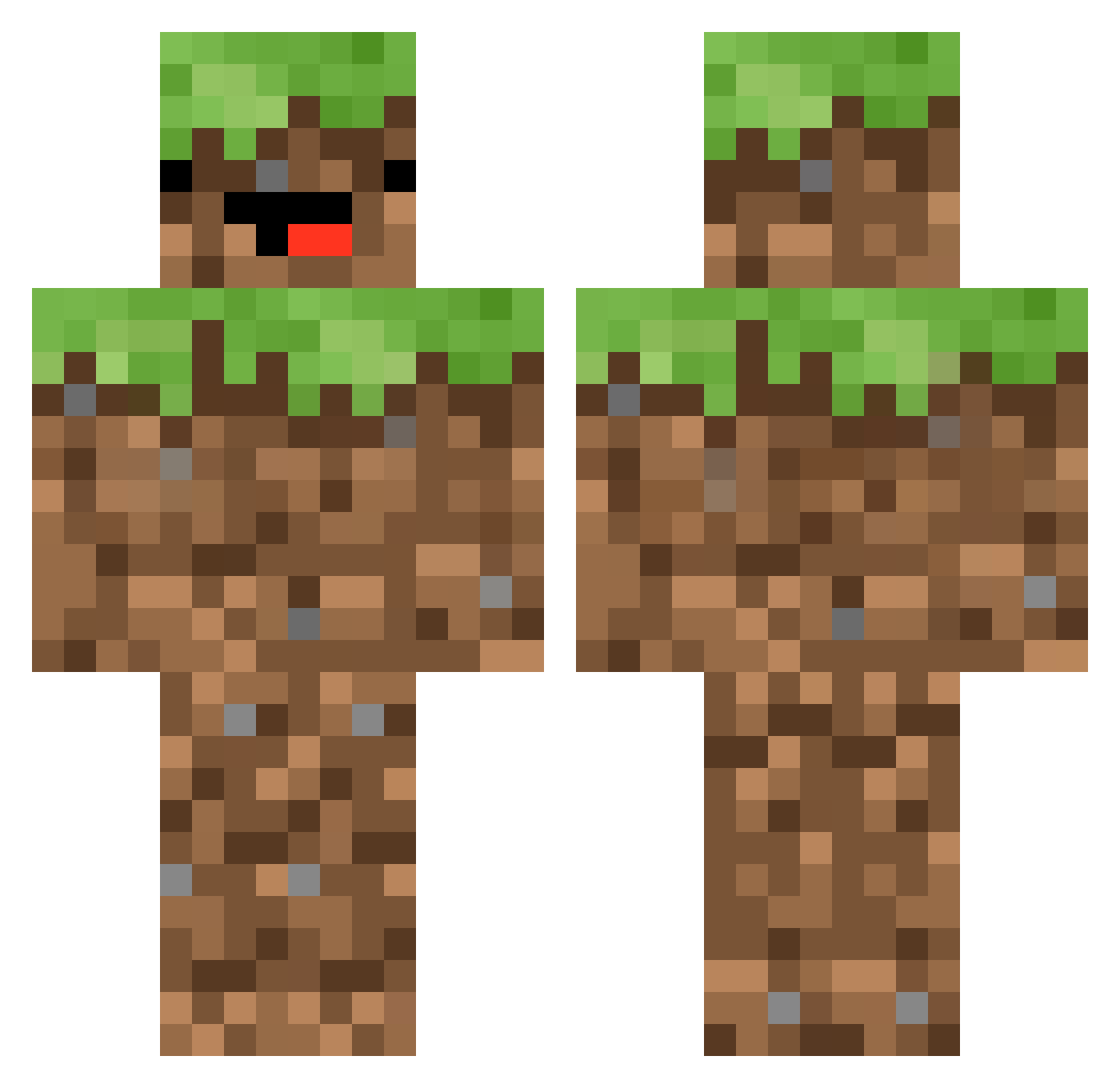 vvvvvvvterry Minecraft skin, front and back view