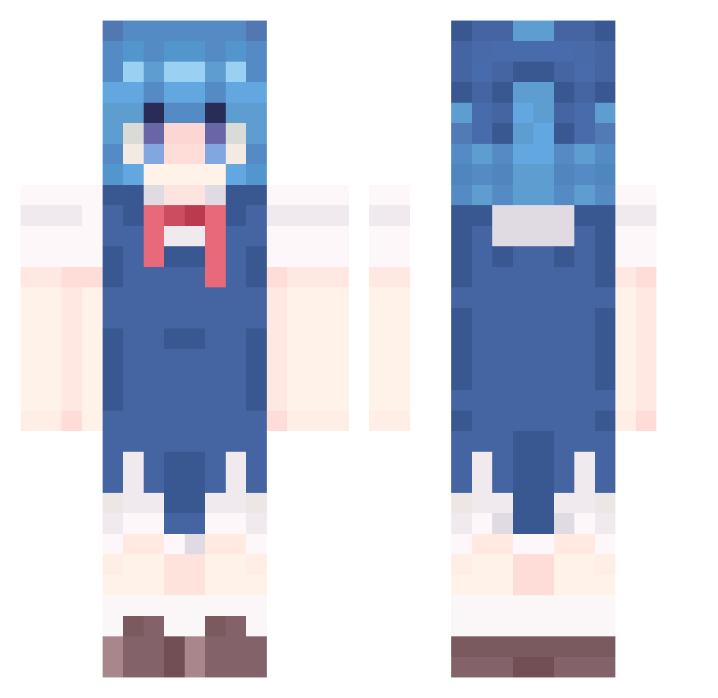 cirno___ Minecraft skin, front and back view