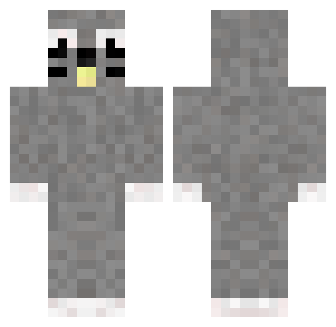 AweSnap Minecraft skin, front and back view
