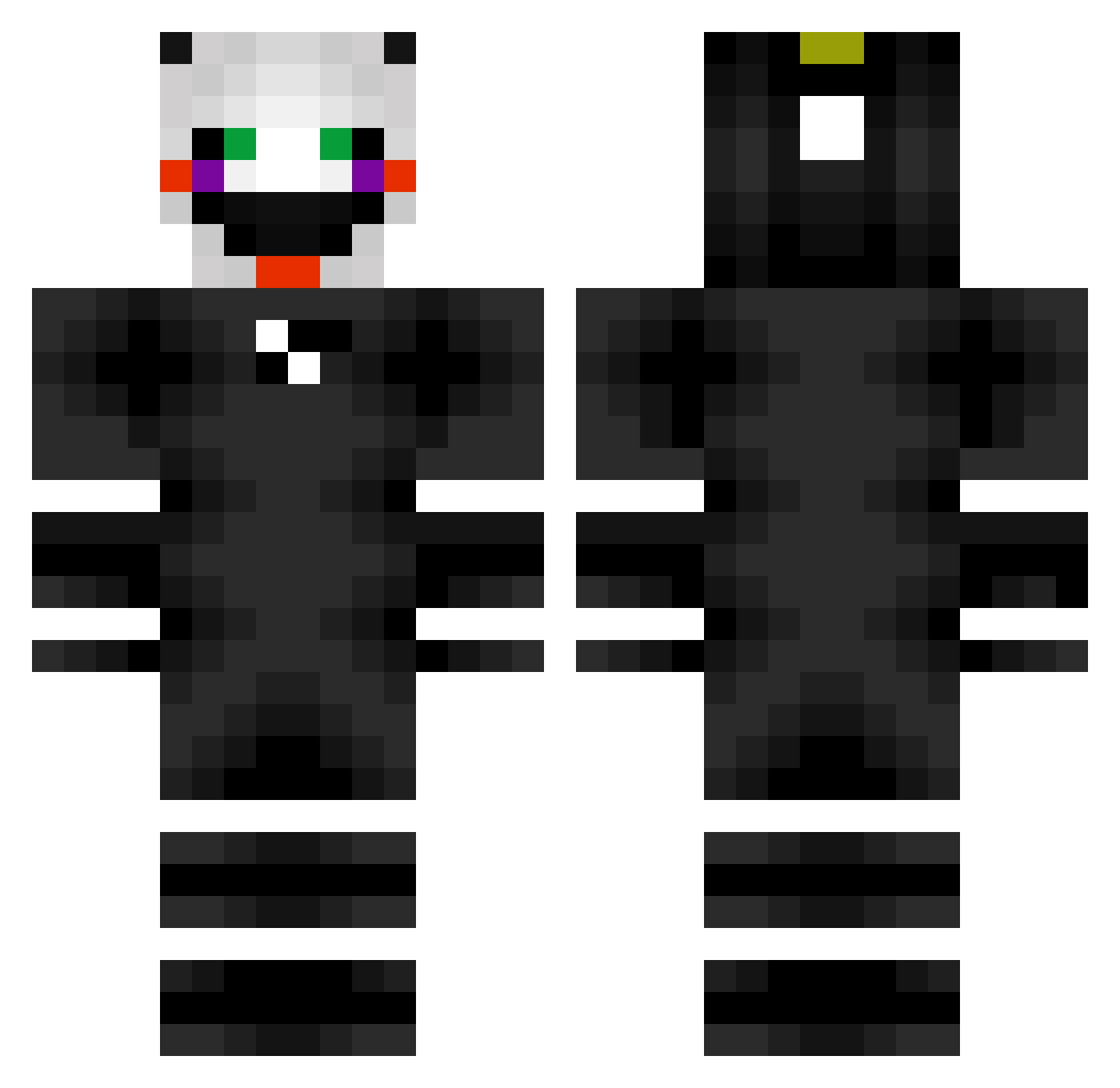 DuckSauceL Minecraft skin, front and back view