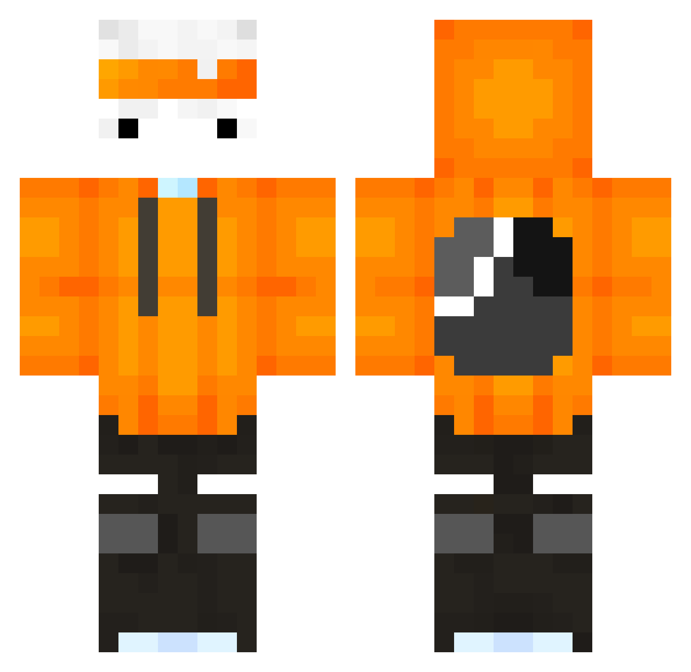 Stellow26 Minecraft skin, front and back view