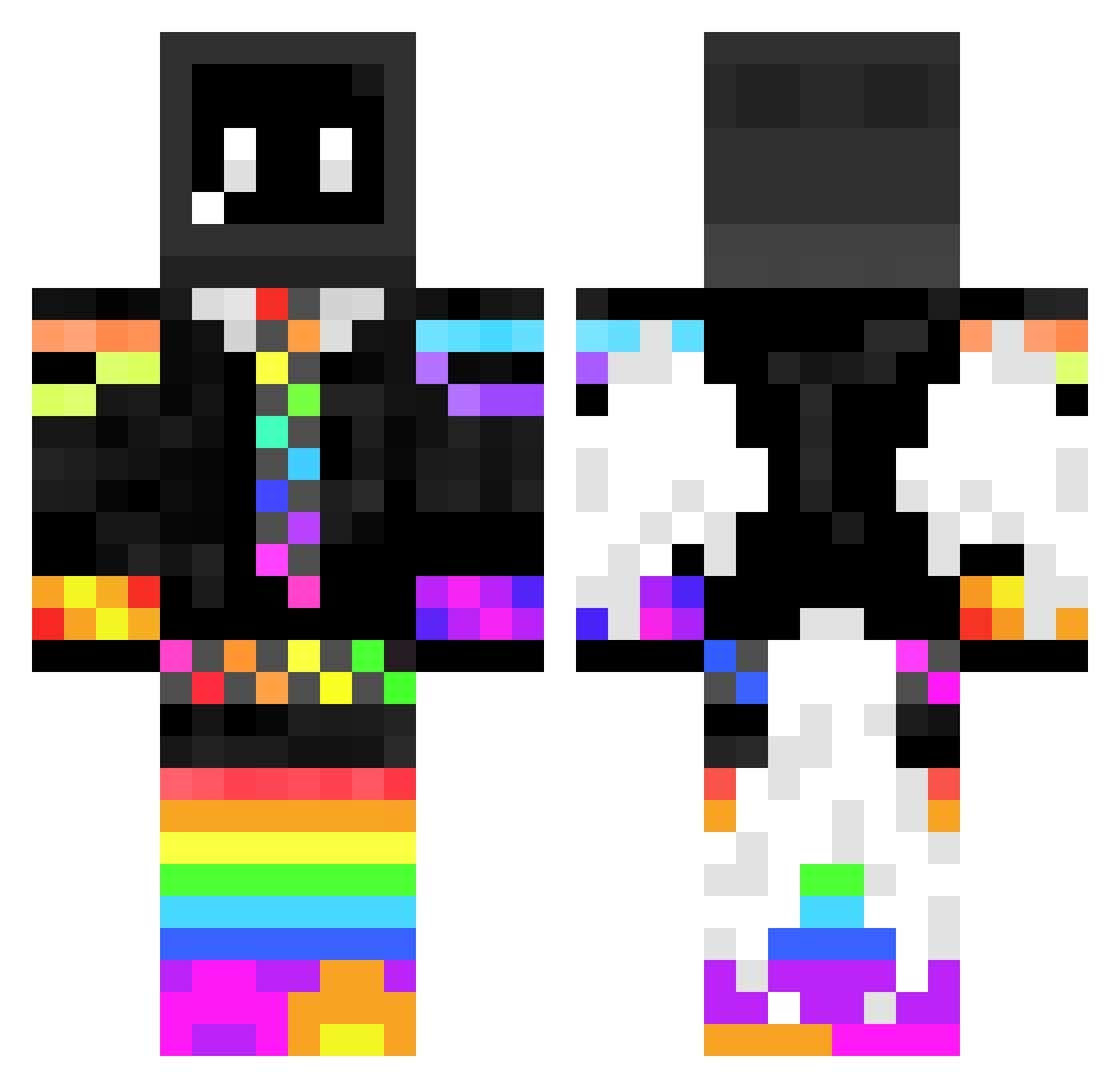 nnemurii Minecraft skin, front and back view
