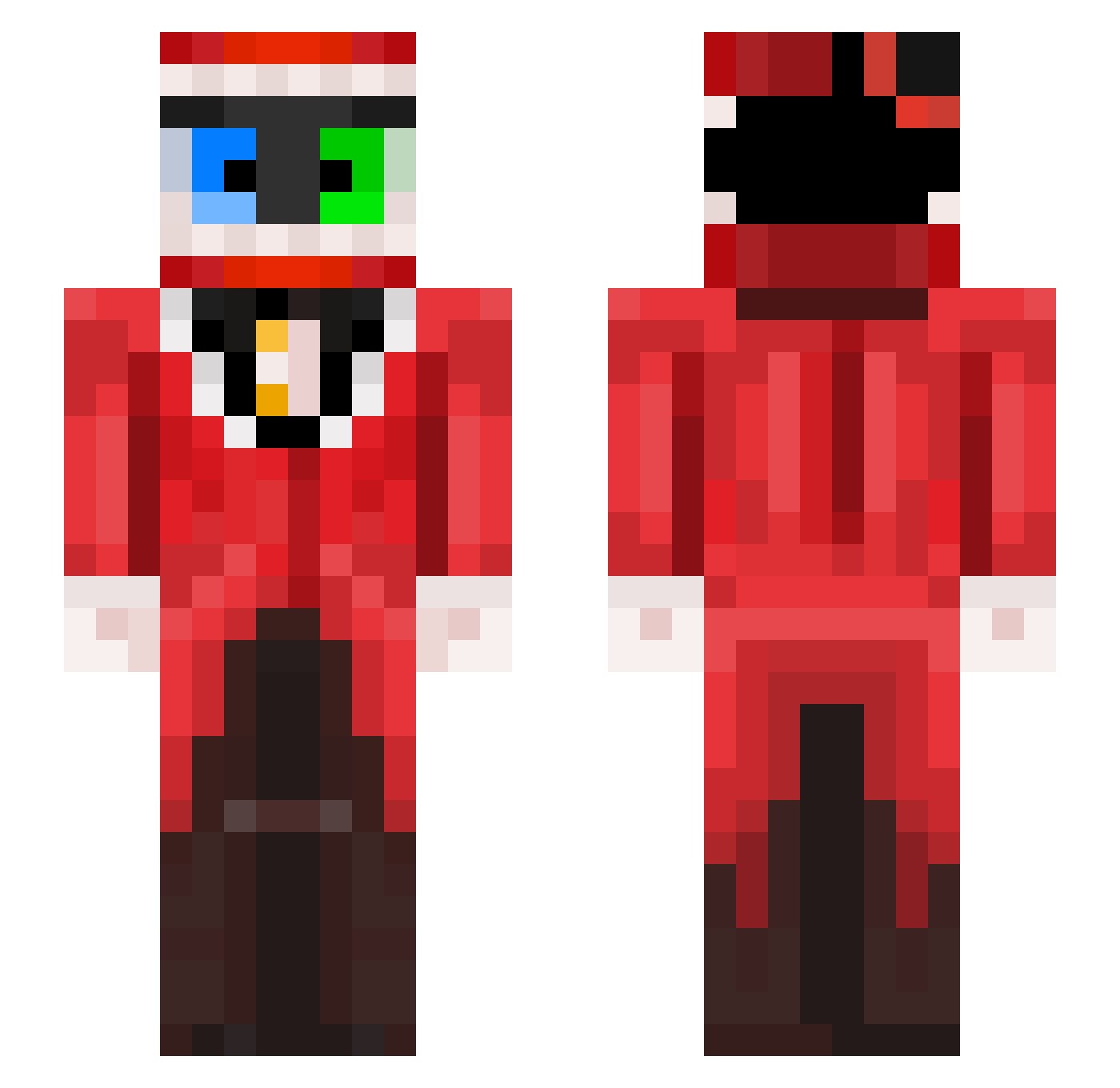 ClimateChange Minecraft skin, front and back view