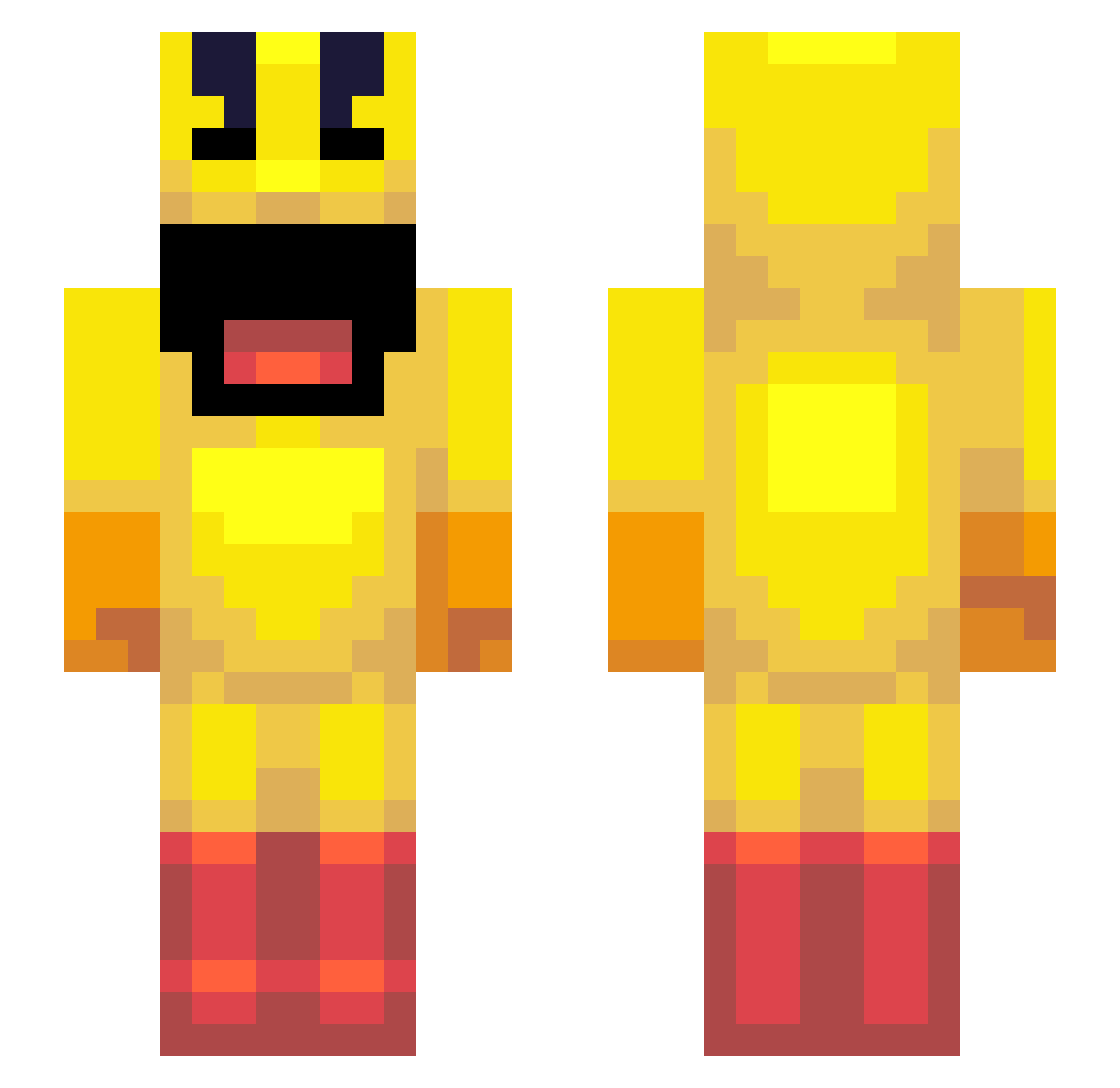 AverageWhiteKidd Minecraft skin, front and back view