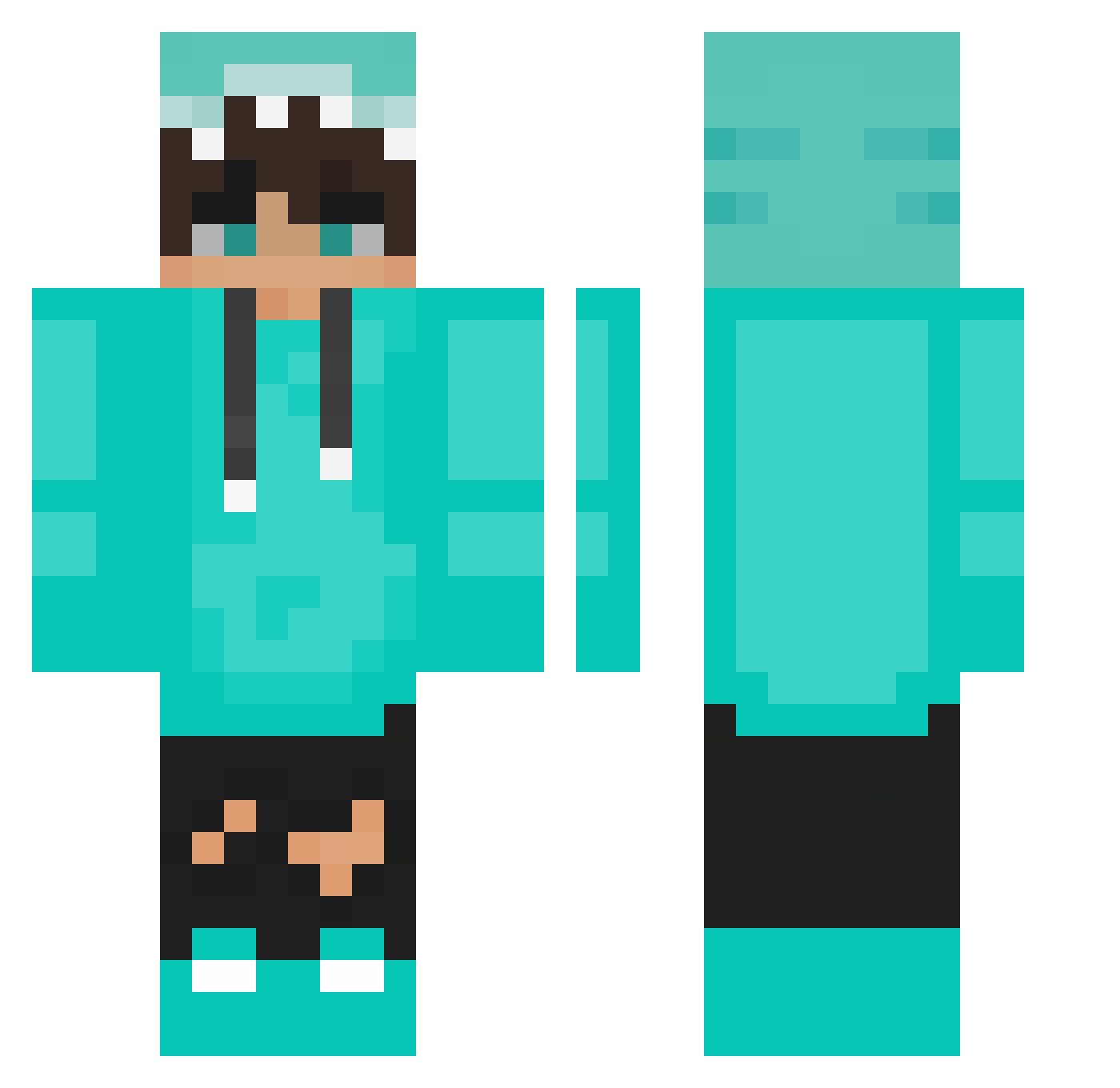 ARTUR1231eu Minecraft skin, front and back view