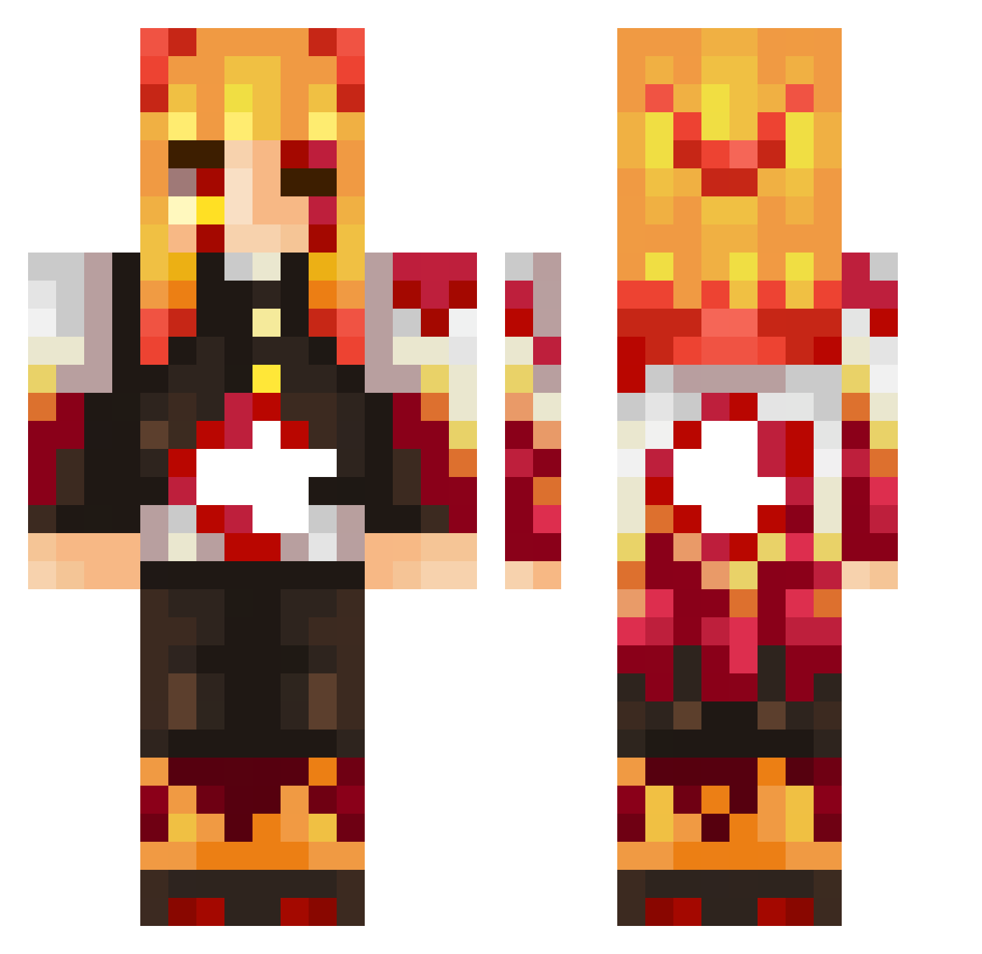 Dragapult1 Minecraft skin, front and back view