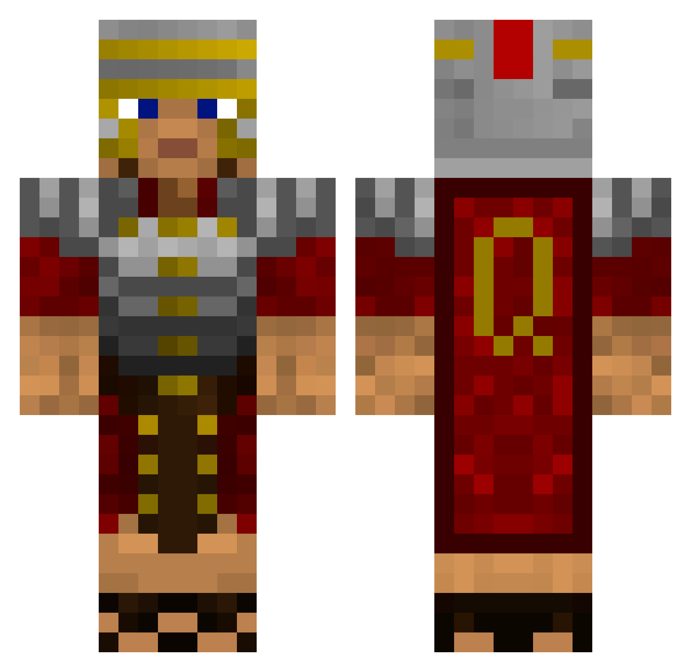 Sylvatic Minecraft skin, front and back view