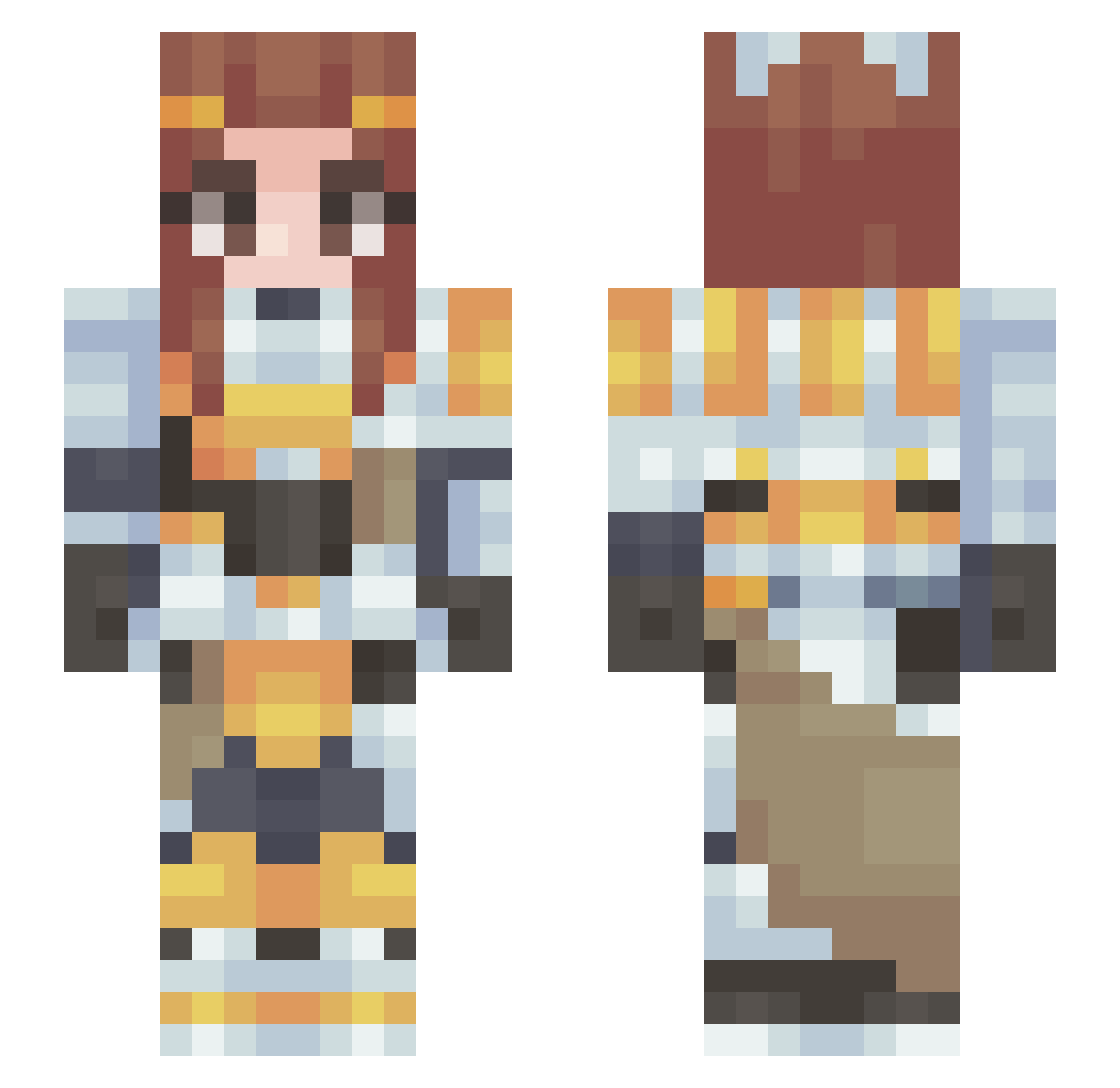gang_gae Minecraft skin, front and back view