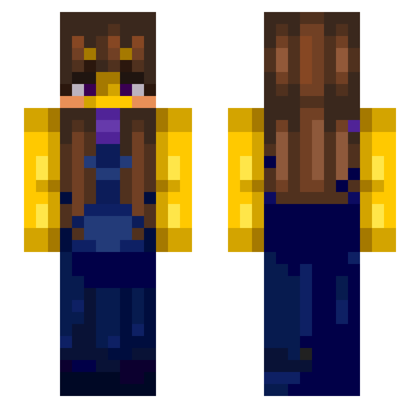 L0KA_11 Minecraft skin, front and back view