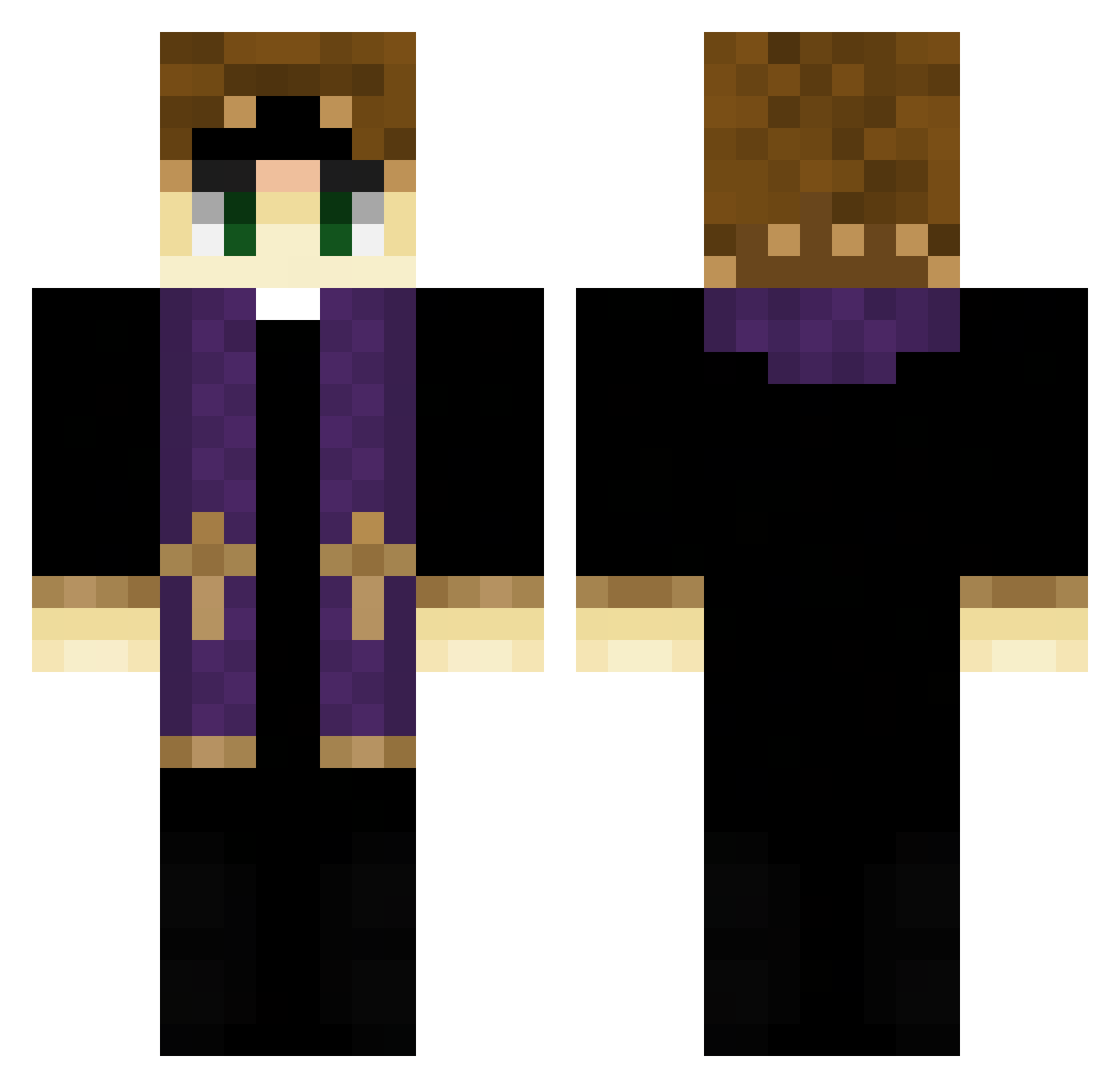 FRANKO11 Minecraft skin, front and back view