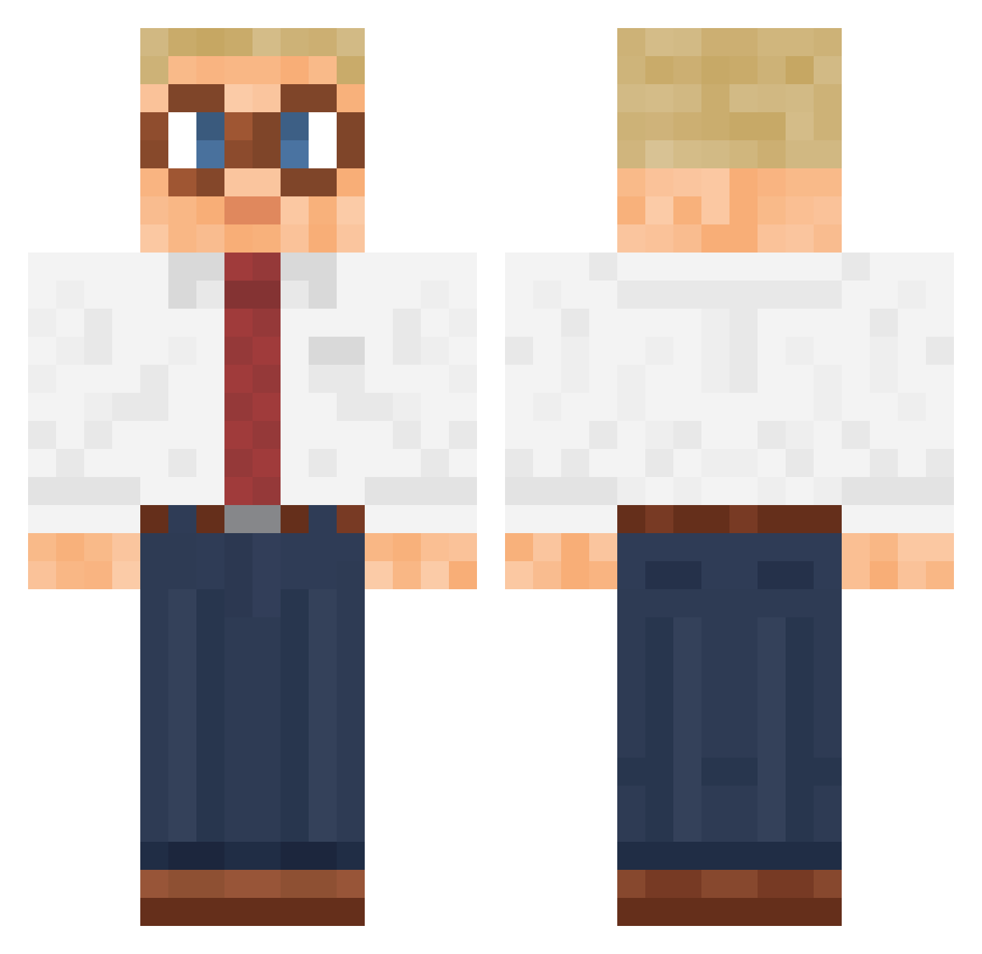 _lutzel Minecraft skin, front and back view