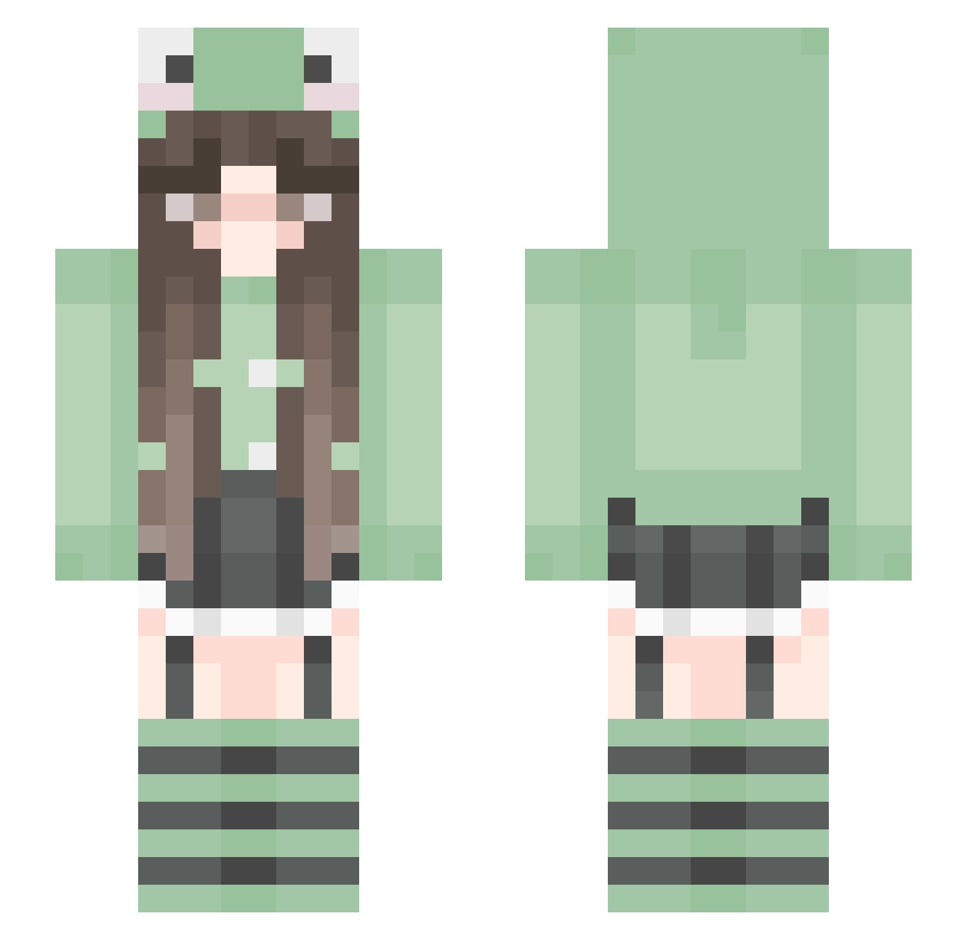 ToxicBaNaNa_ Minecraft skin, front and back view