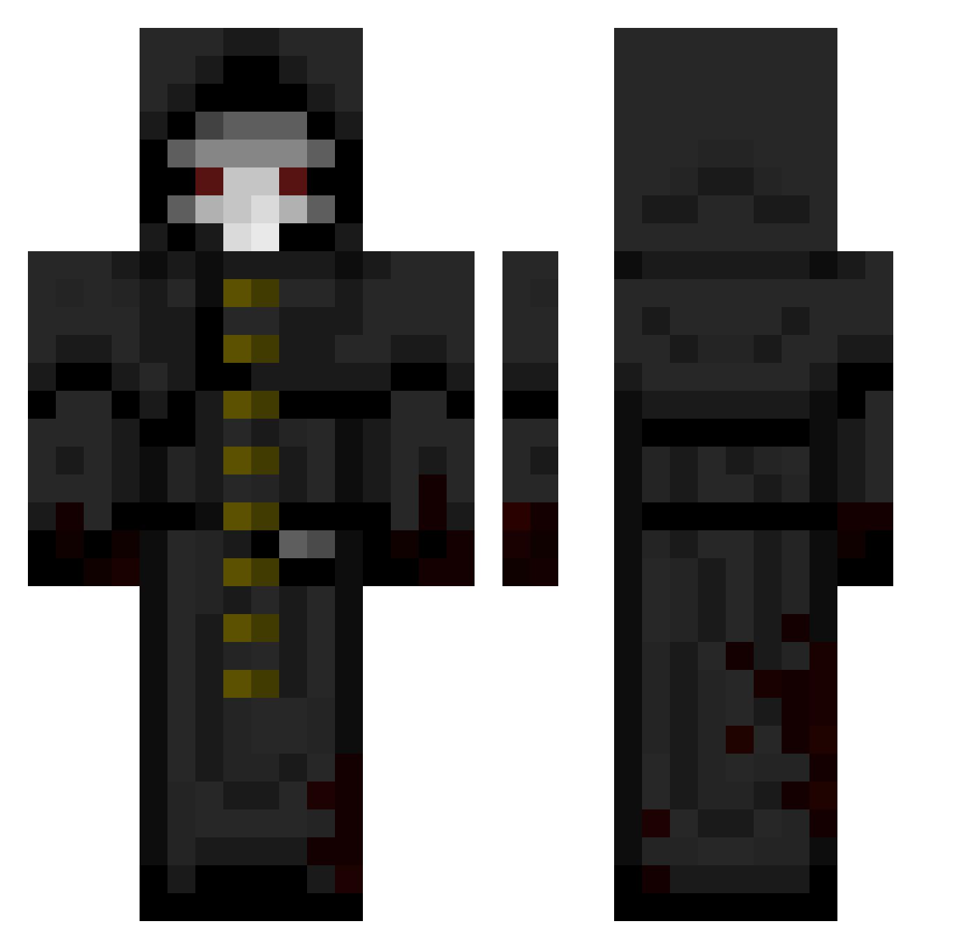 Sickboy25 Minecraft skin, front and back view