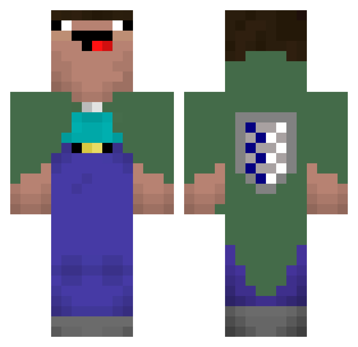 Inferior_builder Minecraft skin, front and back view