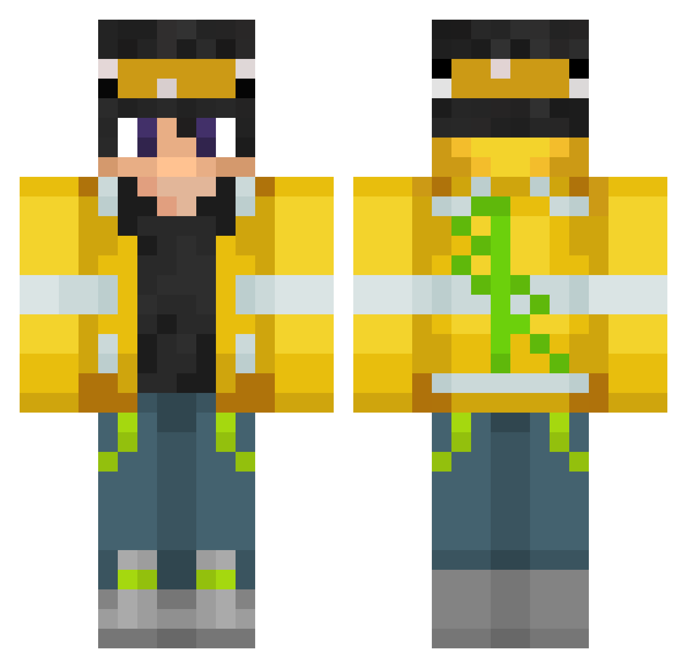 yoko0707 Minecraft skin, front and back view