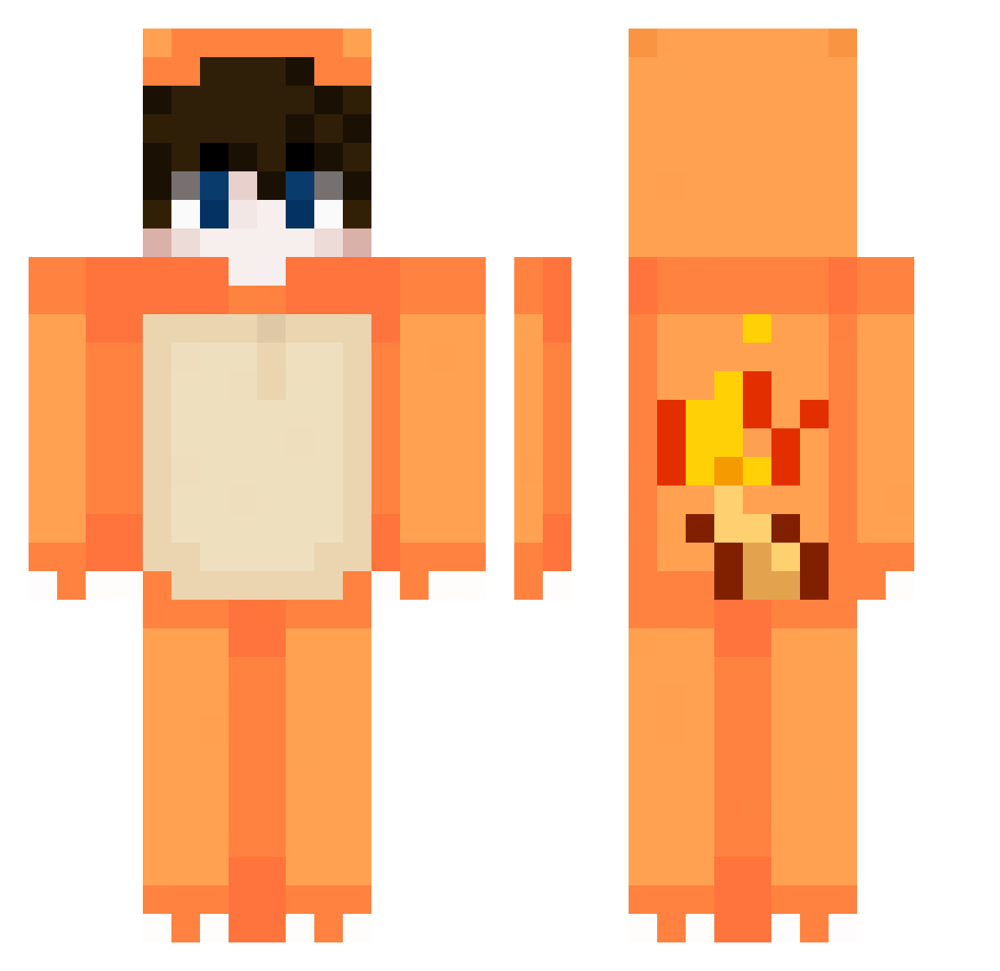 Limab34n Minecraft skin, front and back view
