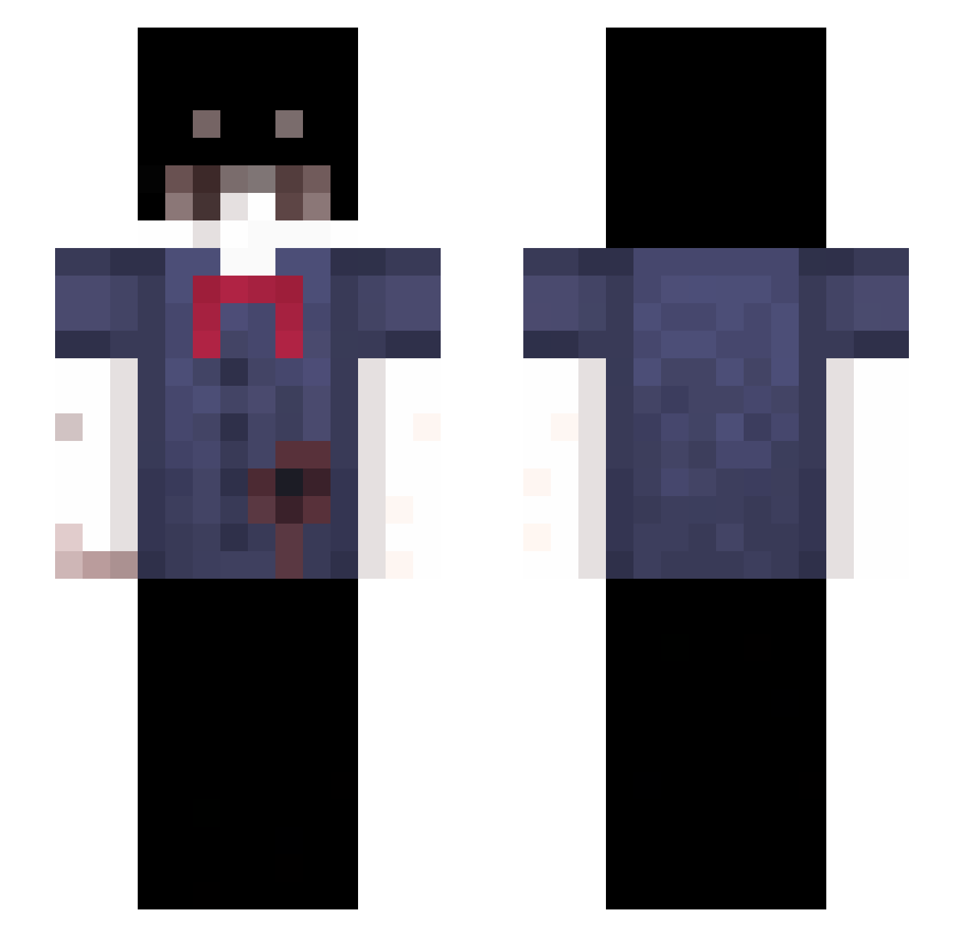 ChildFromHeaven Minecraft skin, front and back view