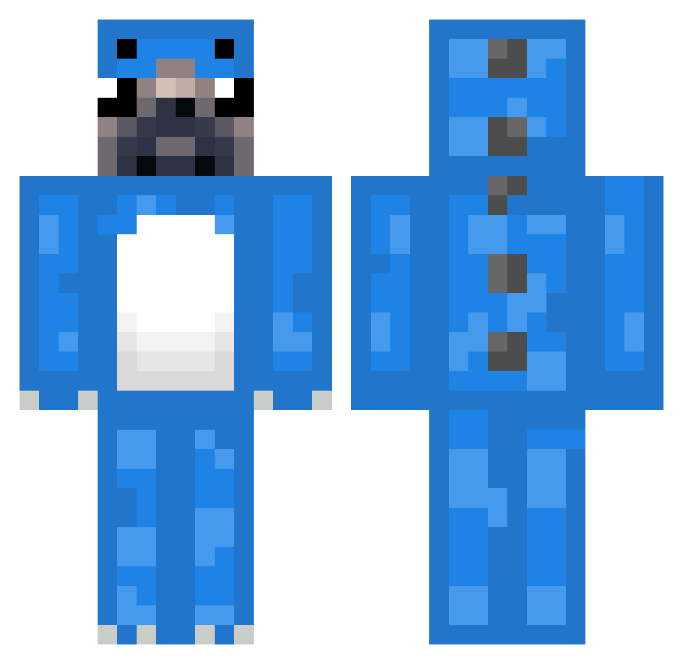 JatBlance Minecraft skin, front and back view