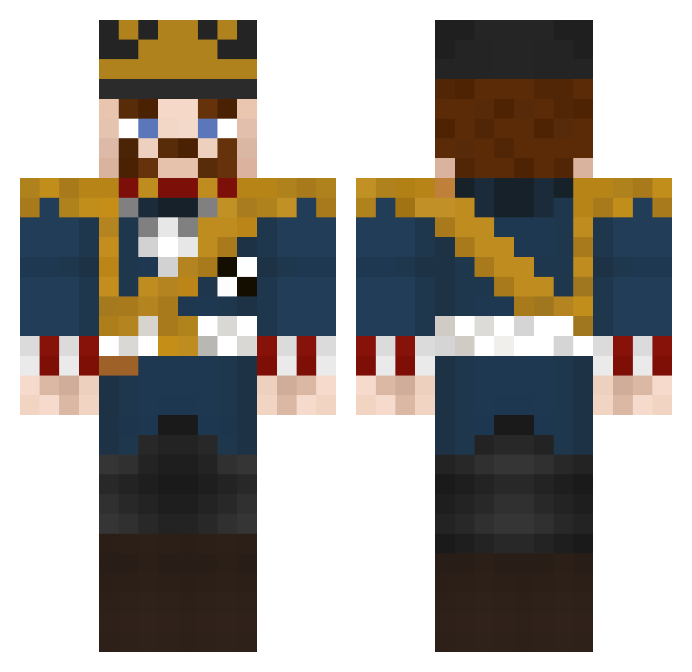 KaiserWieghetes Minecraft skin, front and back view