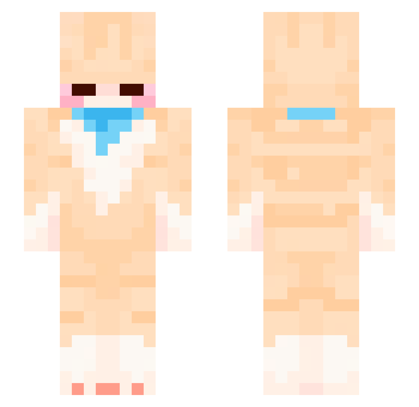 Reninpro Minecraft skin, front and back view