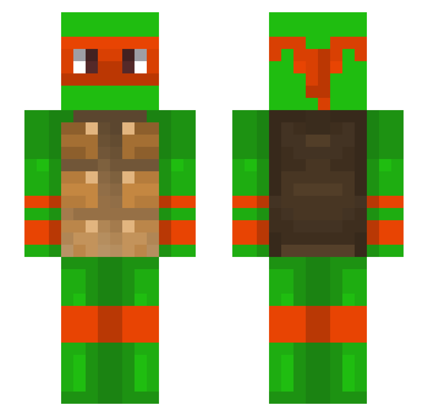 wampipptiii01 Minecraft skin, front and back view