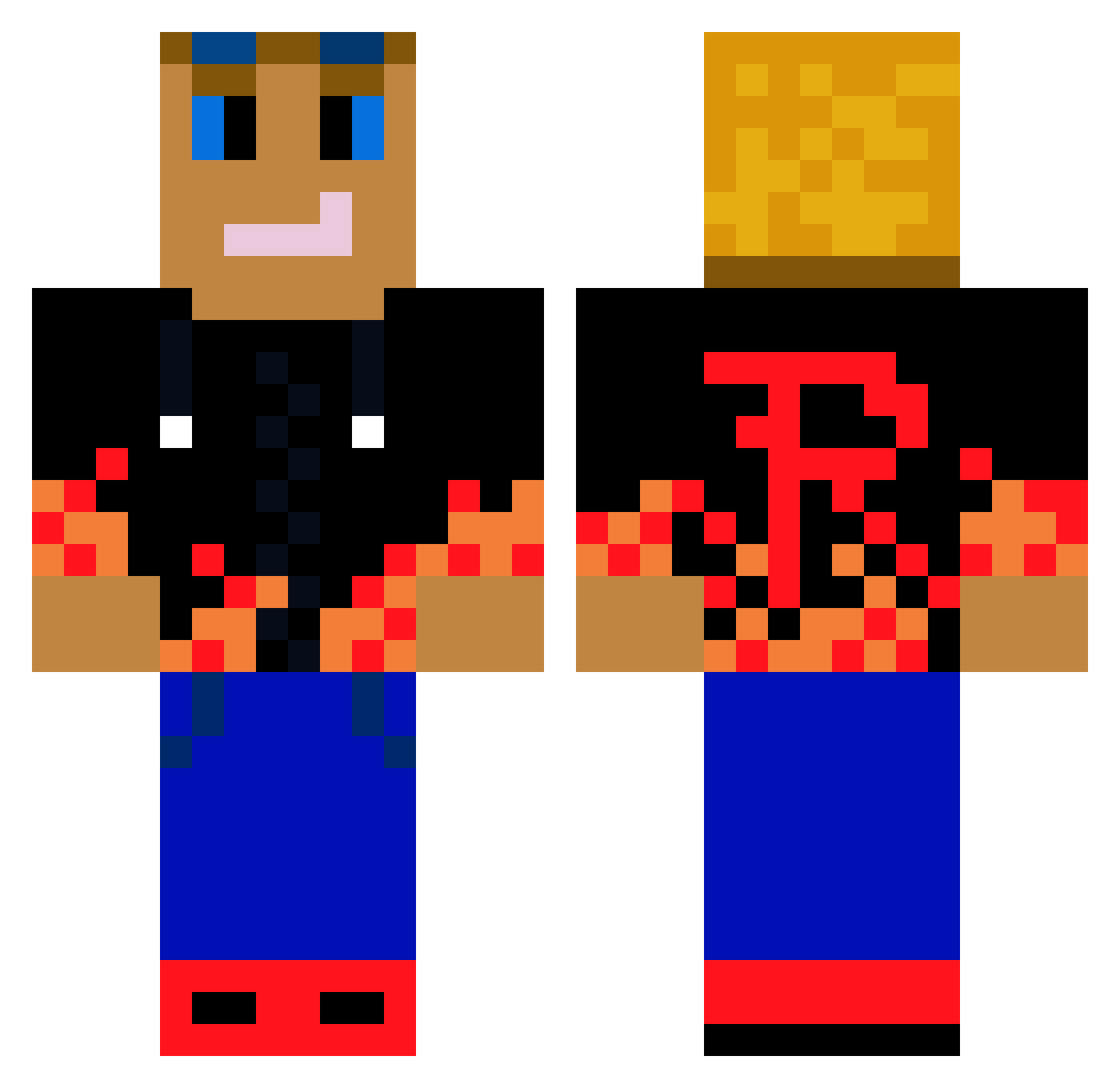 Rianracer_2009 Minecraft skin, front and back view
