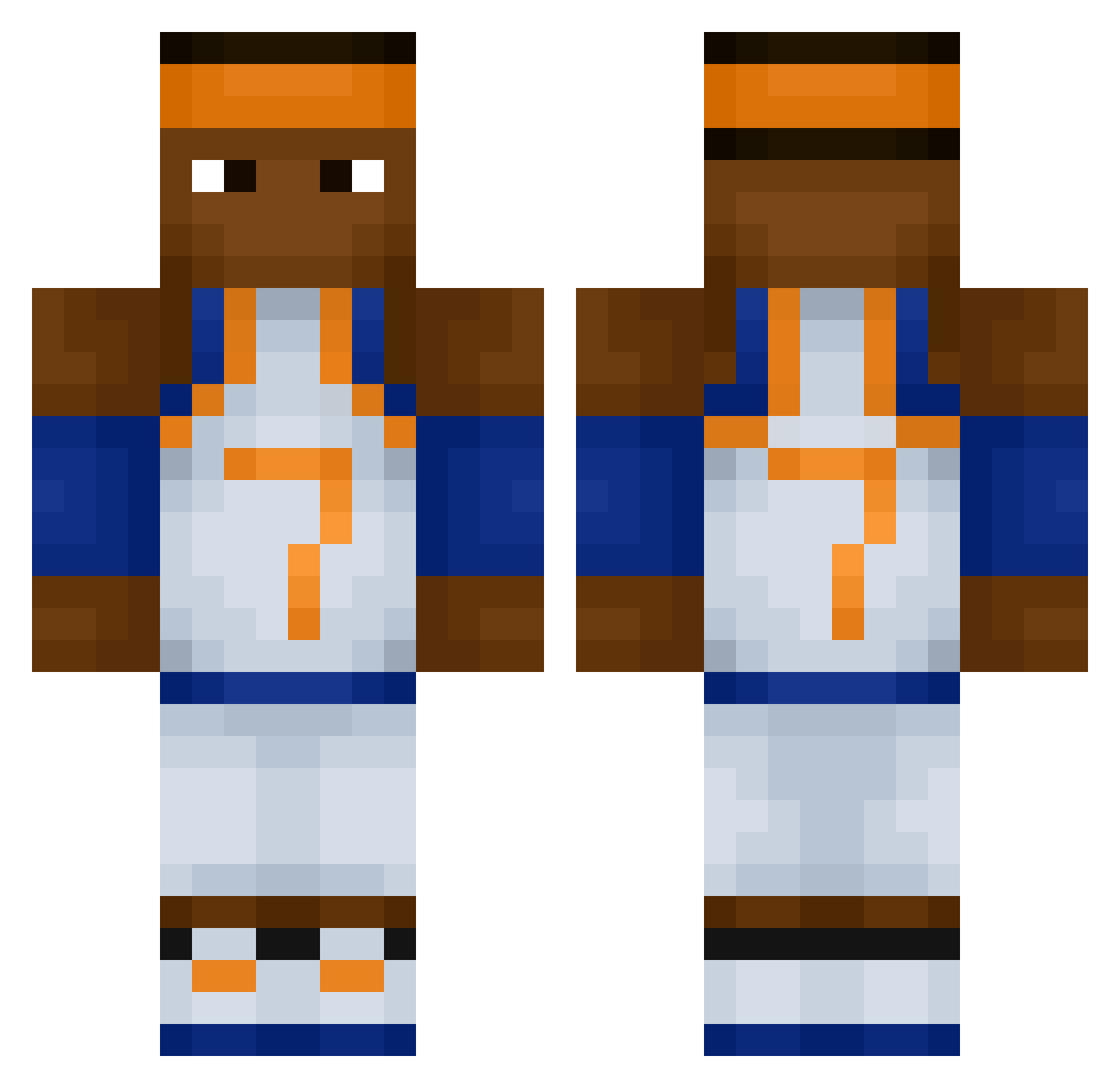 Pires_ Minecraft skin, front and back view