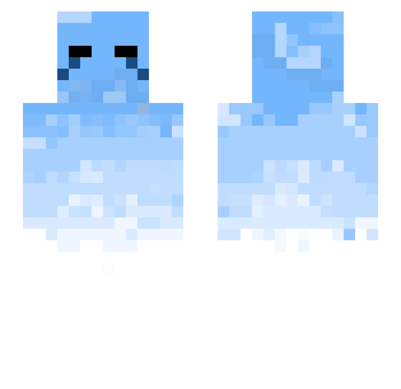 apateth Minecraft skin, front and back view