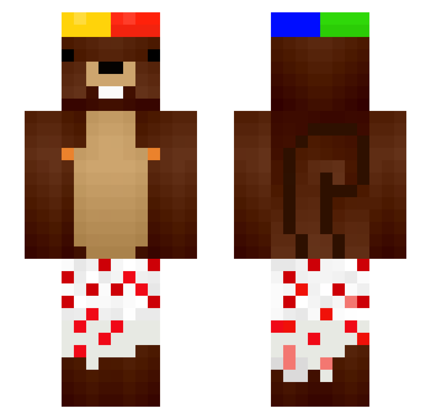 RichiRuiz Minecraft skin, front and back view