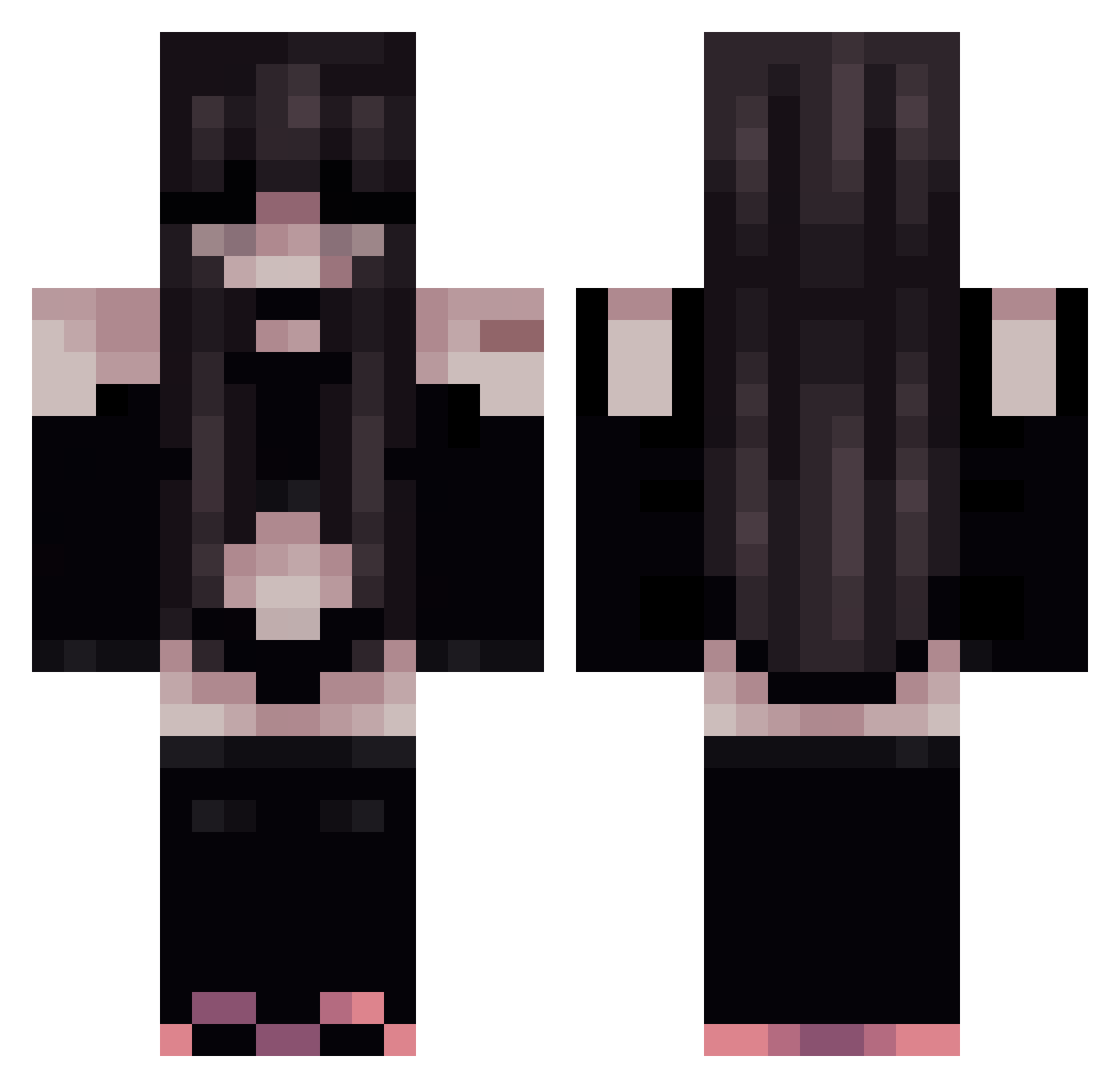 Matix221 Minecraft skin, front and back view