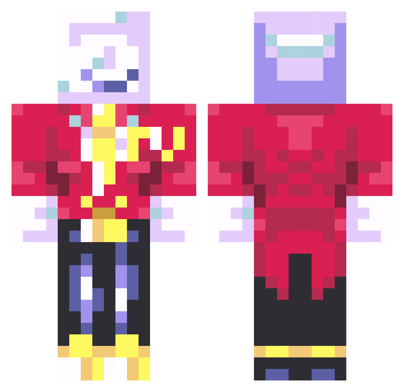 TuscanBabul Minecraft skin, front and back view