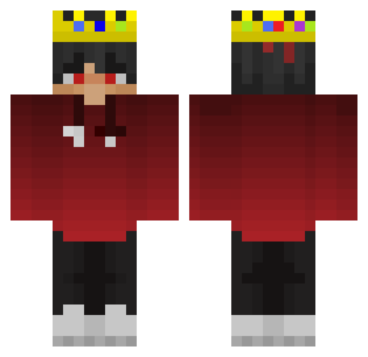 Silence_Diaz Minecraft skin, front and back view