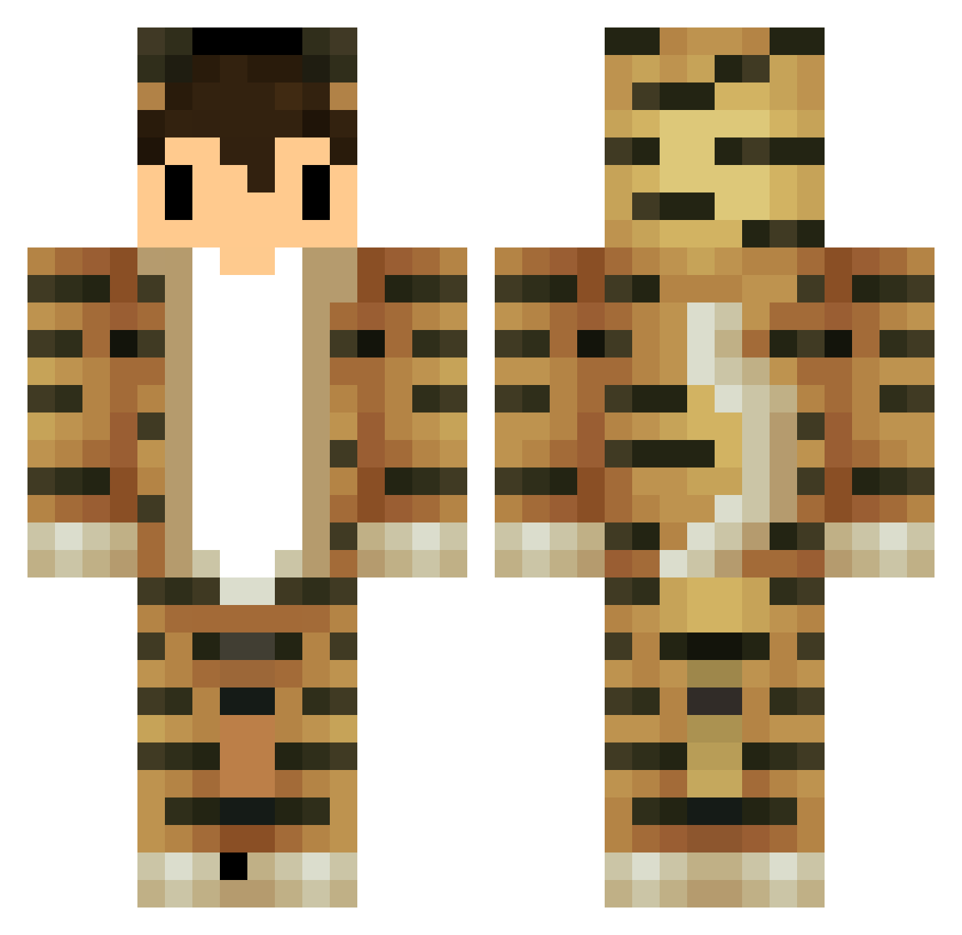 Layzyyy Minecraft skin, front and back view