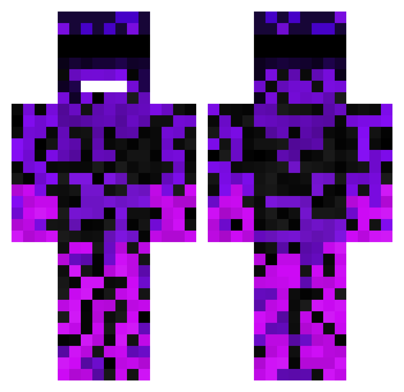 Skattegutt Minecraft skin, front and back view