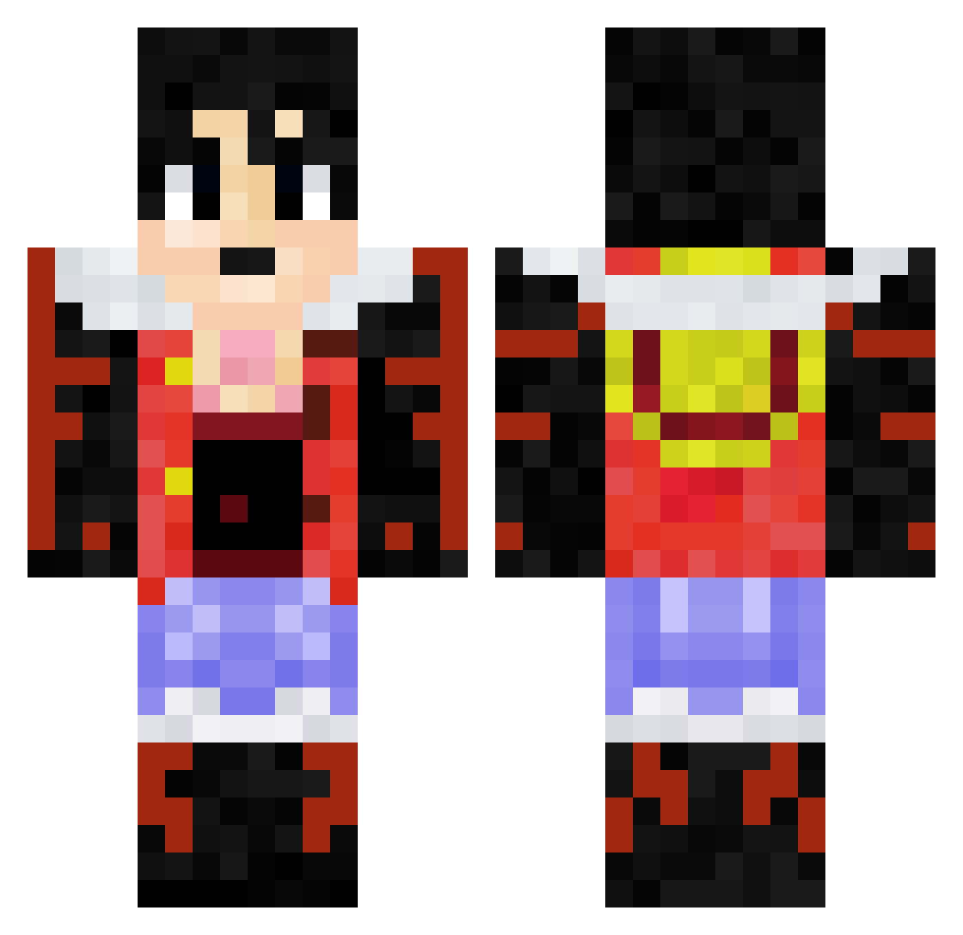 roronoaZoro9999 Minecraft skin, front and back view