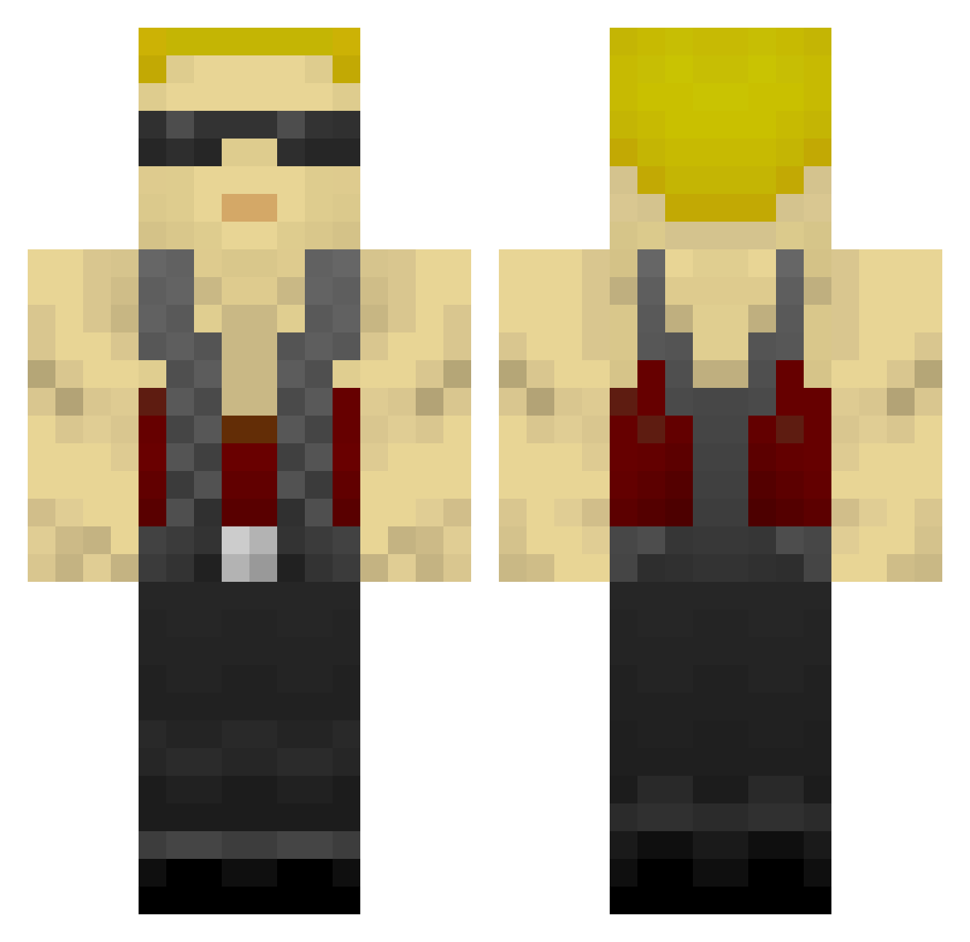 Contumacious Minecraft skin, front and back view