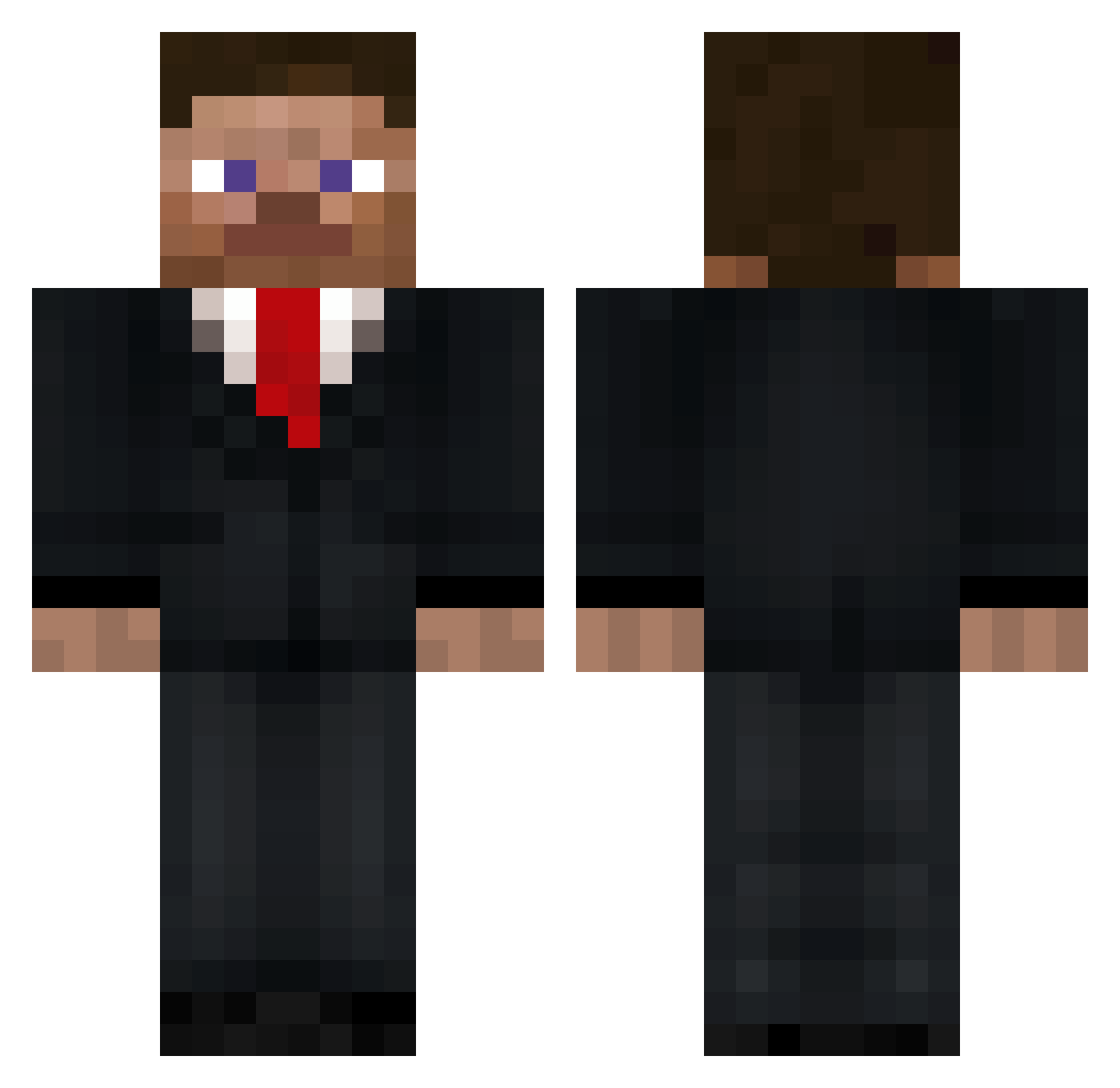 xb0rowka Minecraft skin, front and back view