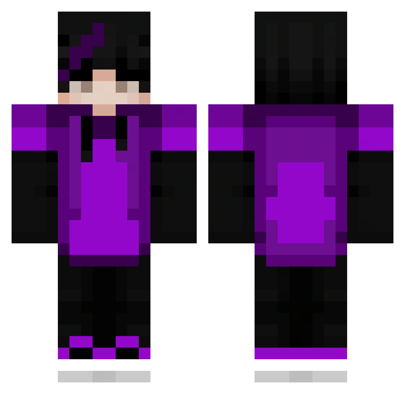 valenzrixx Minecraft skin, front and back view