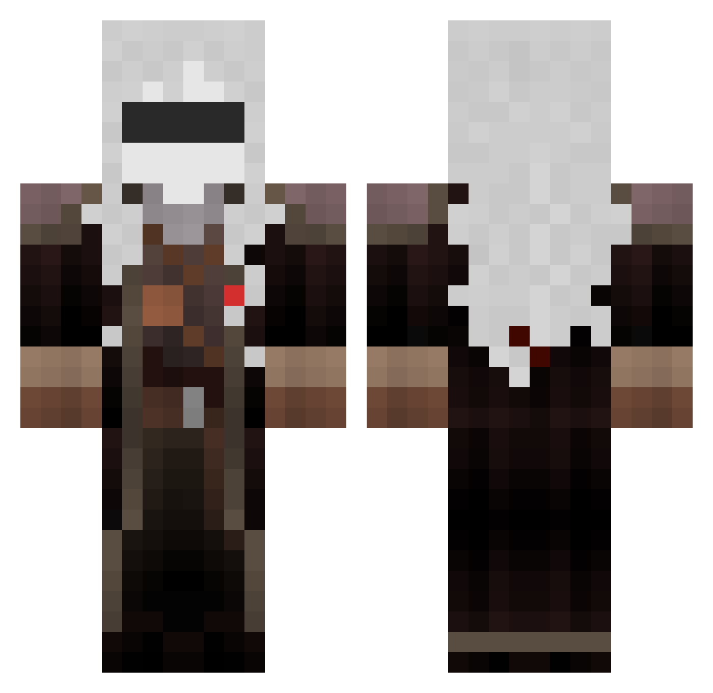 zyrinsobased Minecraft skin, front and back view