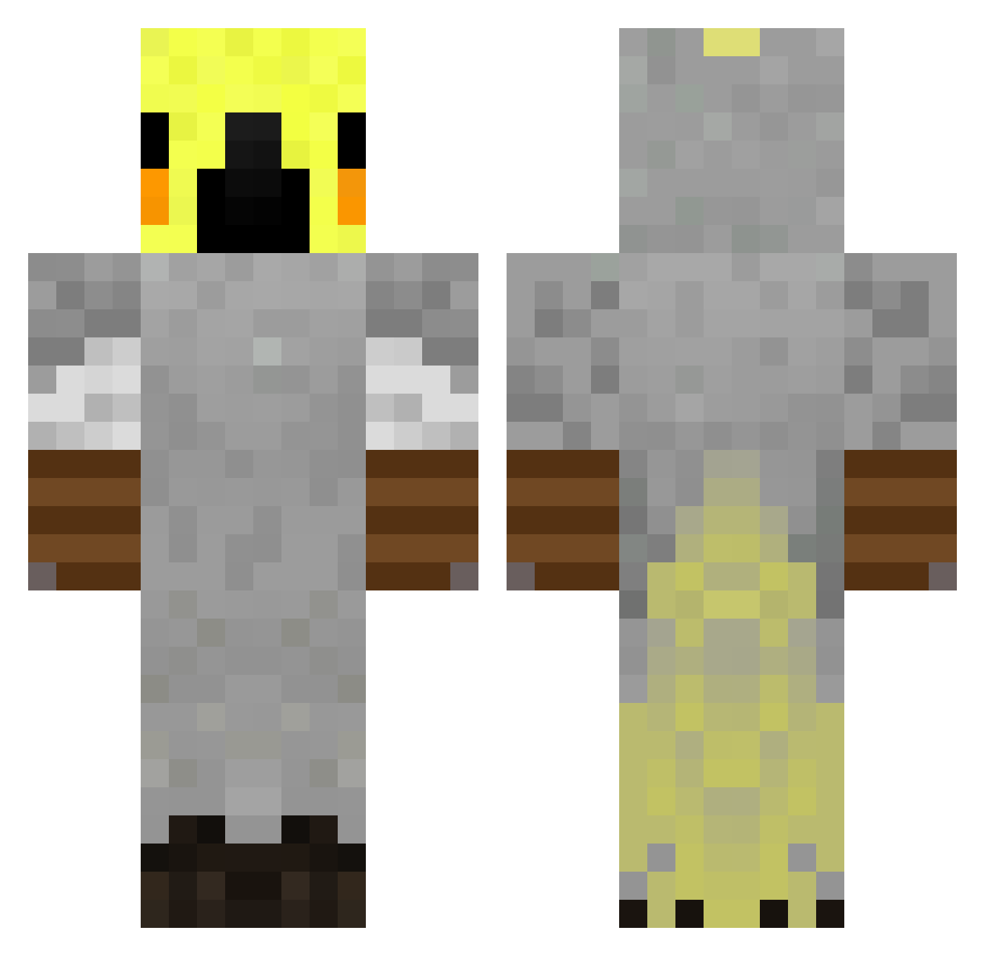 godpancake123 Minecraft skin, front and back view