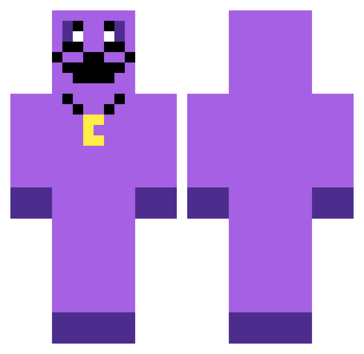 Kiwi_22 Minecraft skin, front and back view